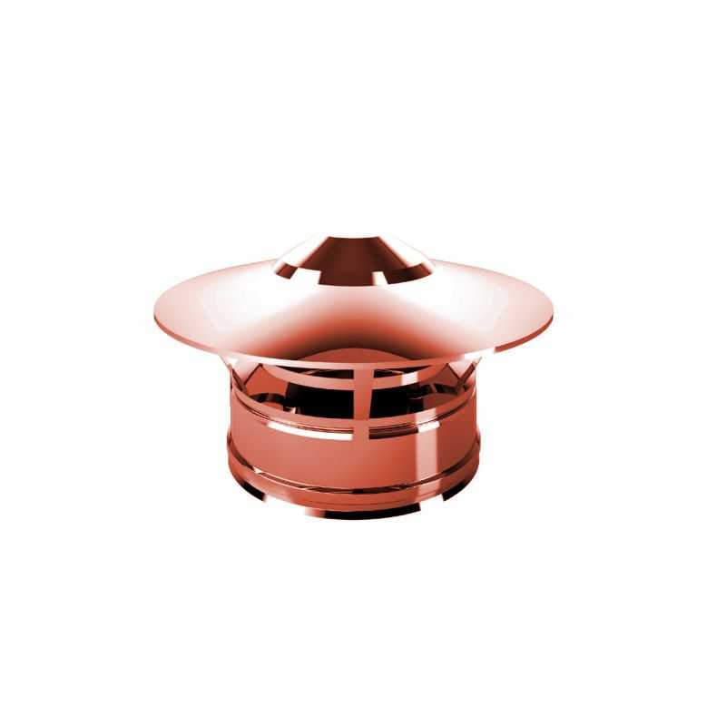 Chinese double wall flue hat ISO25 De Marinis Copper