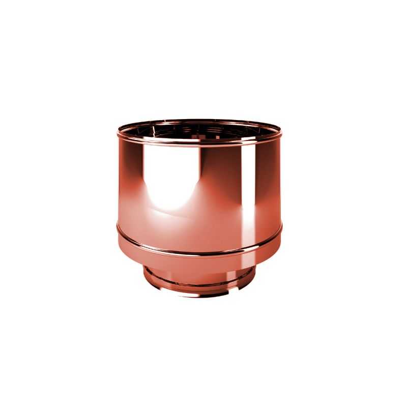 Windproof hat for double wall flue ISO25 De Marinis Copper