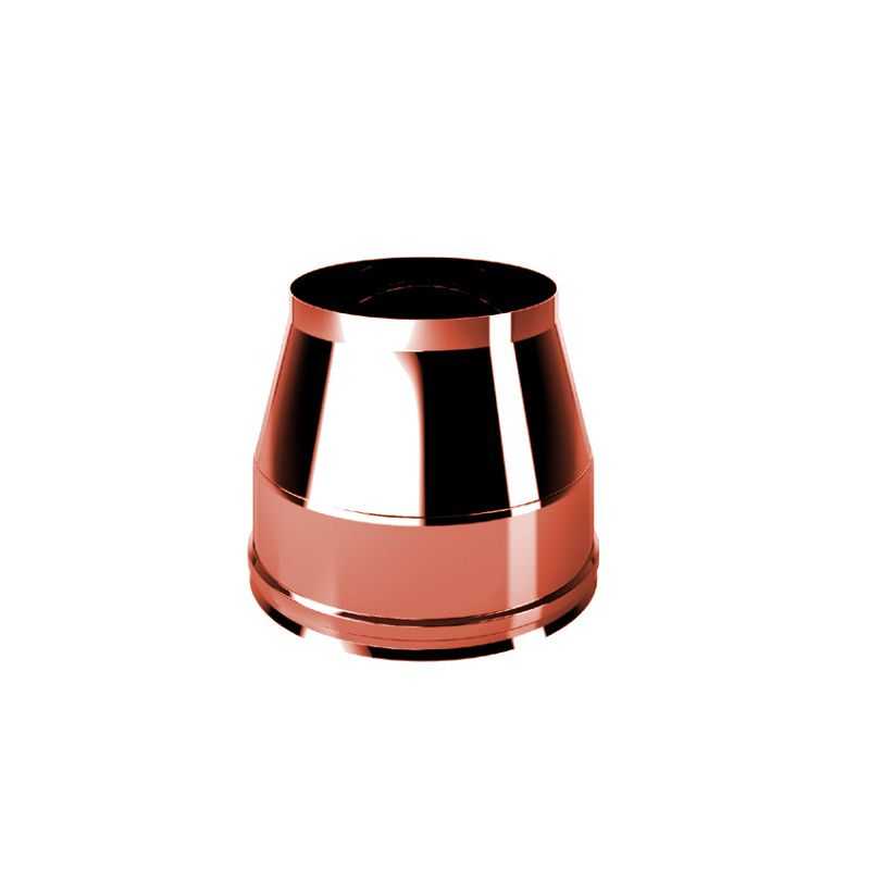 Truncated conical hatch double wall flue ISO25 De Marinis Copper