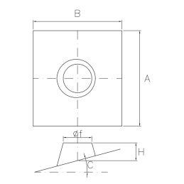 Pitched roof for sloping roofs flue Copper De Marinis