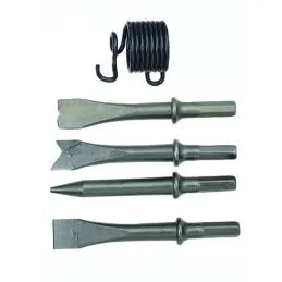 Hu-Firma compressed air chisel kit with 4 chisels 90573-05