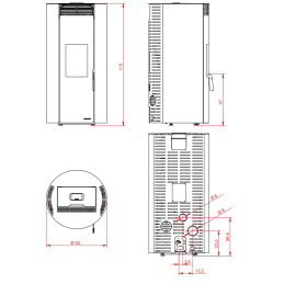 Palazzetti Ecofire Emily 9 Pro-2 Kw pellet stove 5 stars