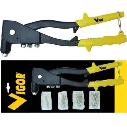 Rivettatrice a mano VIGOR KIT con 60 rivetti
