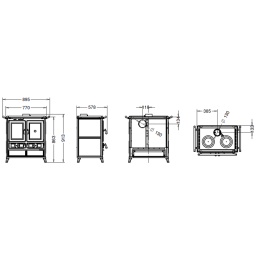 Cucina a legna Thermorossi Violetta EVO Stone 8,2Kw