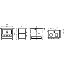 Cucina a legna Thermorossi Viola EVO Stone 12,1Kw