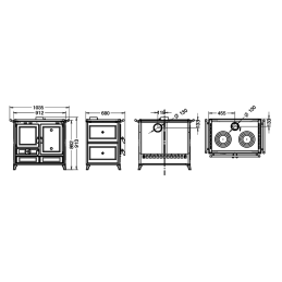 Cucina a legna Thermorossi Margherita EVO Ceramica 12,1Kw