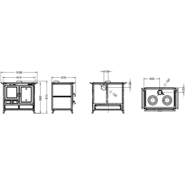 Cucina a legna Thermorossi Margherita EVO Stone 12,1Kw