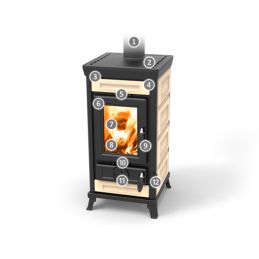 Thermorossi Sofia EVO Maiolica wood stove 7.4 Kw