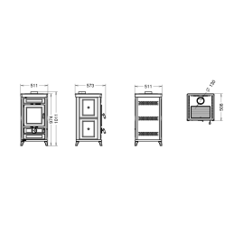 Thermorossi Ilaria EVO Maiolica 10.8Kw wood stove