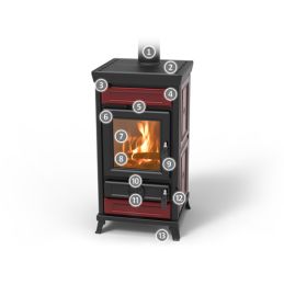 Thermorossi Ilaria EVO Maiolica 10.8Kw wood stove