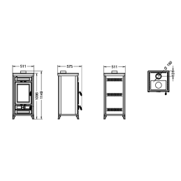 Stufa a legna Thermorossi Vittoria EVO Easy 13,2Kw