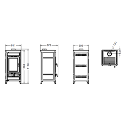 Thermorossi Vittoria EVO Stone wood stove 13.2Kw