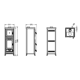 Stufa a legna con forno Thermorossi Anna EVO Easy 13,8Kw