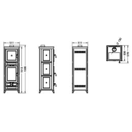 Stufa a legna con forno Thermorossi Anna EVO Maiolica 13,8Kw