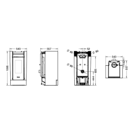 Stufa a legna Thermorossi Creo Evo Wood 10,1Kw canalizzabile e