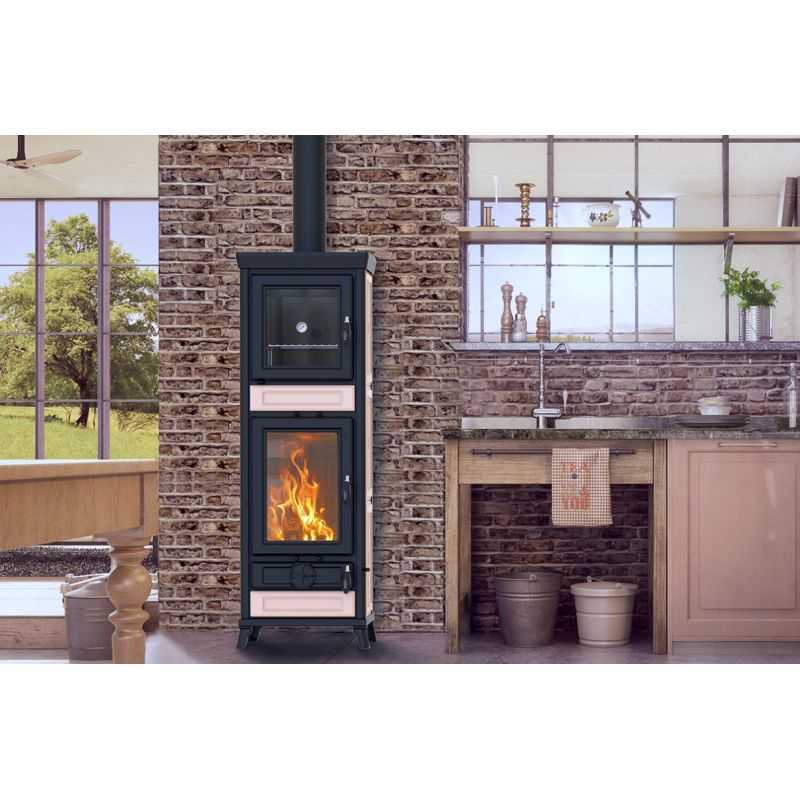 Wood stove with oven Thermorossi Anna EVO Maiolica 13.8Kw