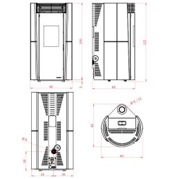 Palazzetti Ecofire Lilibet US 9 Kw pellet stove 5 stars