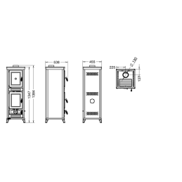 Stufa a legna con forno Thermorossi Agnese EVO Maiolica 7,4Kw