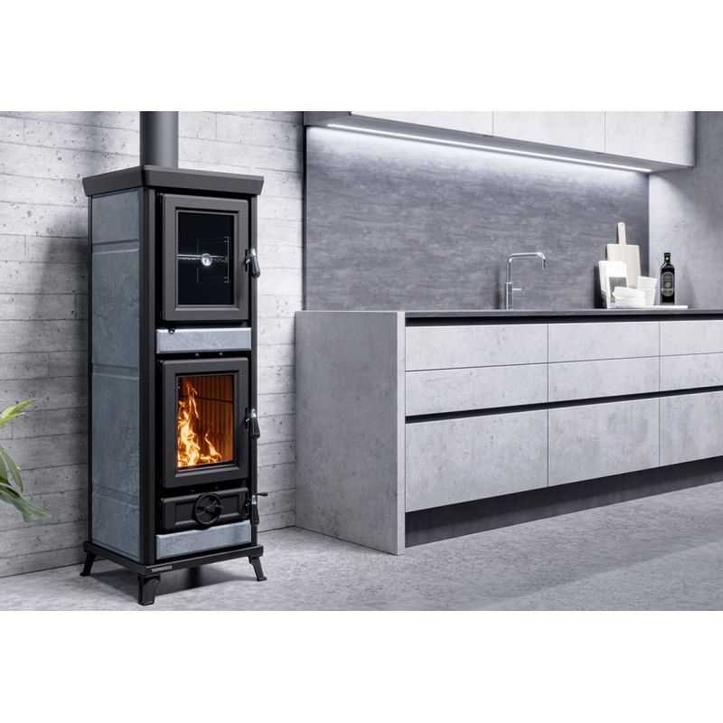 Stufa a legna con forno Thermorossi Agnese EVO Stone 7,4Kw