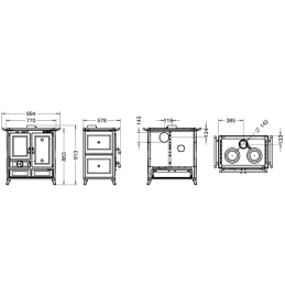 Cucina a legna Thermorossi Melissa EVO Ceramica 8,2Kw