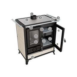 Thermorossi Melissa EVO Ceramica wood stove 8.2Kw