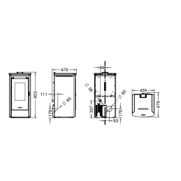 Stufa a pellet Thermorossi Urban 7,2 Kw