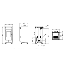 Stufa a pellet Thermorossi Movida 9,5 Kw 5 stelle