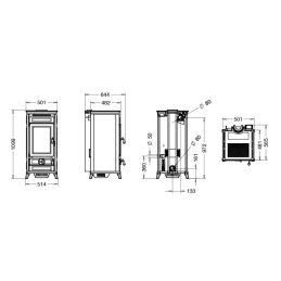 Stufa a pellet Thermorossi Flåm Easy 9,5 Kw 5 Stelle