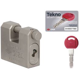 Cisa 28550 steel armored monobloc padlock with ASTRAL TEKNO