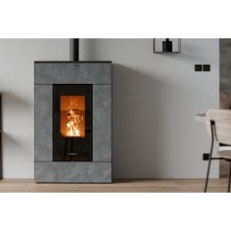 Stufa a pellet Thermorossi SlimQuadro Lumia Stone 10,2 Kw 5