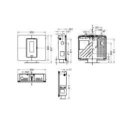 Thermorossi SlimQuadro Evo Cristallo 8.5Kw pellet stove