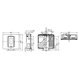 Stufa a pellet Thermorossi SlimQuadro Evo Gres 8,5Kw