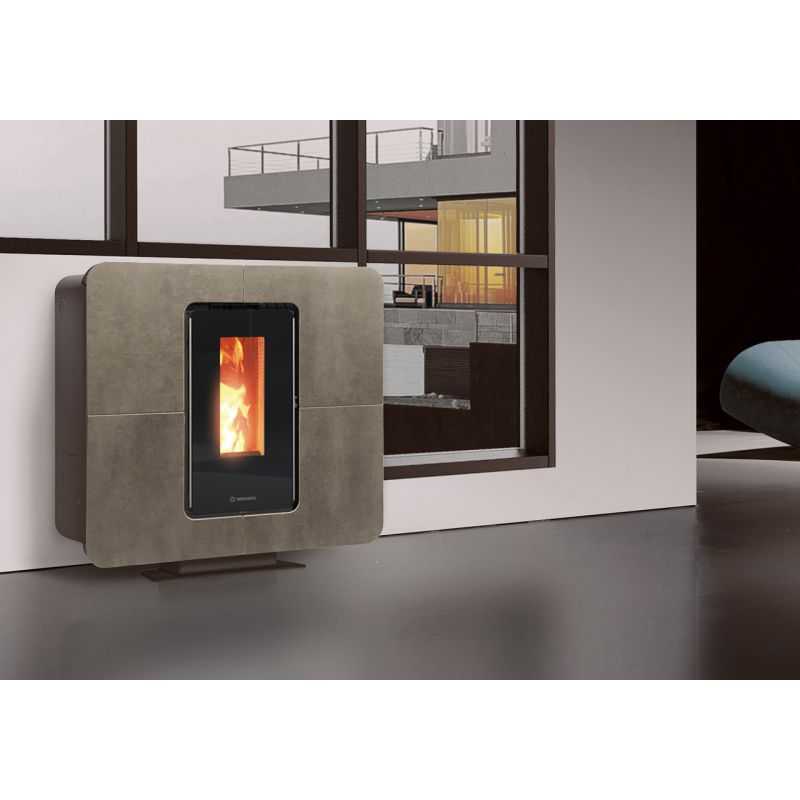 Stufa a pellet Thermorossi SlimQuadro Evo Gres 8,5Kw