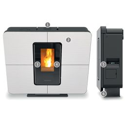 Stufa a pellet Thermorossi SlimQuadro Style Evo Gres 11Kw