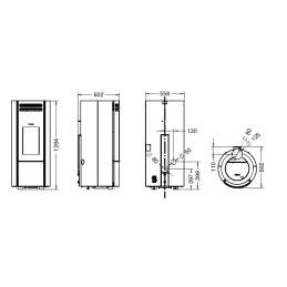 Stufa a pellet Thermorossi PopStar Metalcolor 9,6Kw