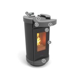 Thermorossi Dorica Metalcolor AIR 11.8Kw pellet stove