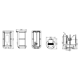 Thermorossi Dorica Maiolica Natural Air EVO pellet stove 11.4Kw