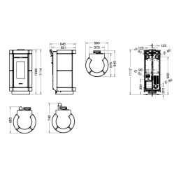 Stufa a pellet Thermorossi Dorica Maiolica PLUS 11,8Kw