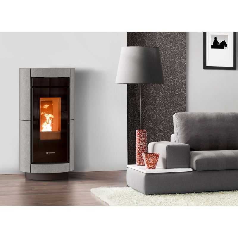 Stufa a pellet Thermorossi Dorica Stone Natural Air EVO 11,4Kw