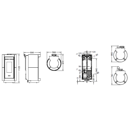 Stufa a pellet Thermorossi Dorica Maiolica PLUS 11,8Kw