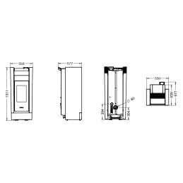 Thermorossi Creo Supreme Natural Air EVO pellet stove 11.4Kw 5