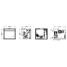 ESPRIT 600 Thermorossi ductable pellet insert 10.5 kW 5 stars