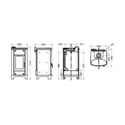 ARDHEA Evo5 Thermorossi wood-burning thermo stove 15.1 kW 5