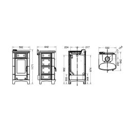 ARDHEA Evo5 Maiolica Thermorossi wood-burning thermo stove 15.1