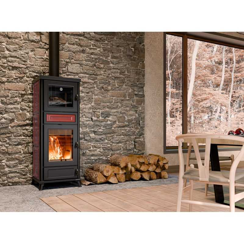 Wood-burning thermo stove FLORA Maiolica Thermorossi 15.1 kW 5