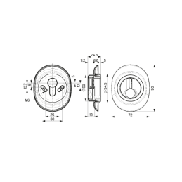 Defender® protettore MAGNETICO per cilindro sicurezza MOTTURA DF33 ad altezza fissa