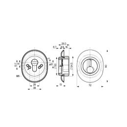 Defender® MAGNETIC protector for fixed height MOTTURA DF33 safety cylinder