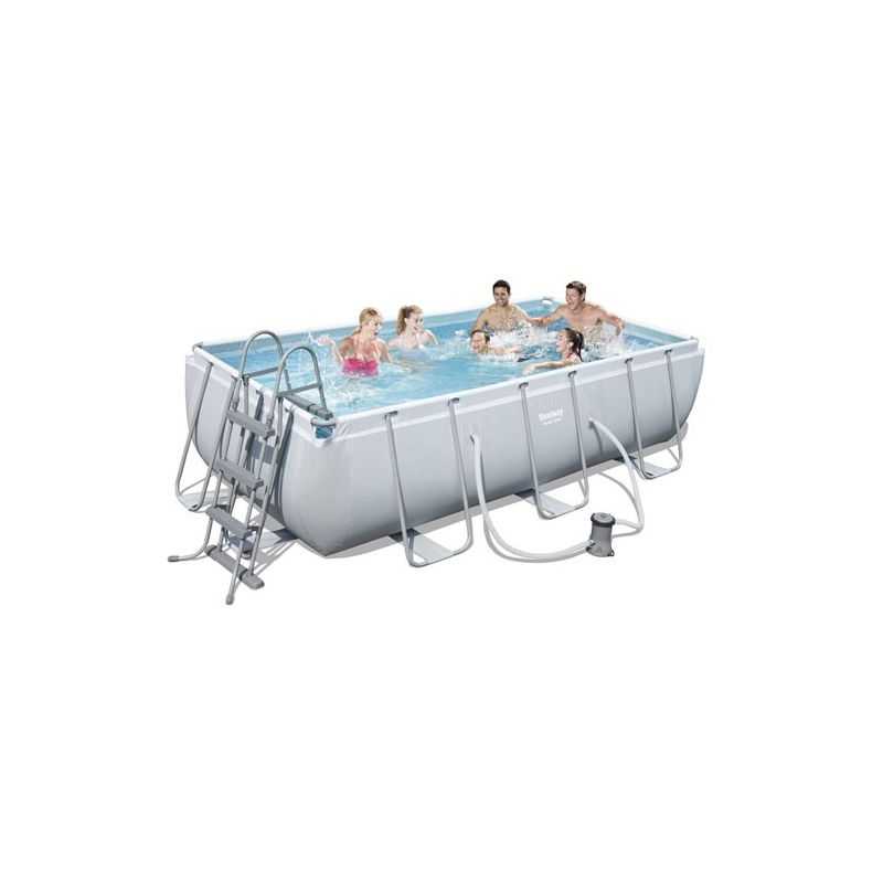 Piscina esterna rettangolare BestWay 56441 Power Steel 404x201