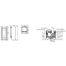 Thermorossi pellet thermo stove ESSENZA Metalcolor Idra 18 5