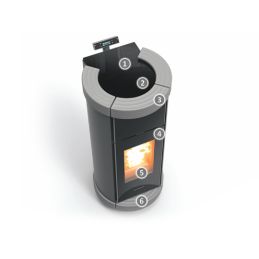 Thermorossi DORICA Metalcolor Idra 29 pellet thermo stove